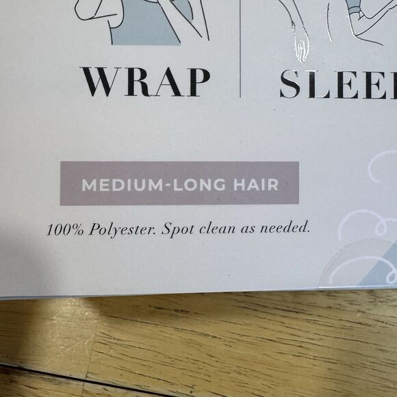 Curly Q Heatless Curl Set Heat Free Curling Tube Clips Travel Satin Bag Blush - Picture 7 of 7